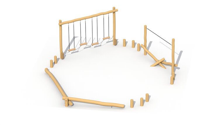 Eco-Play Robinia Touwenparcours Mini Safari Openbaar