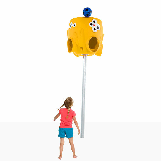 Losse Balkorf Octopus Geel met metalen paal