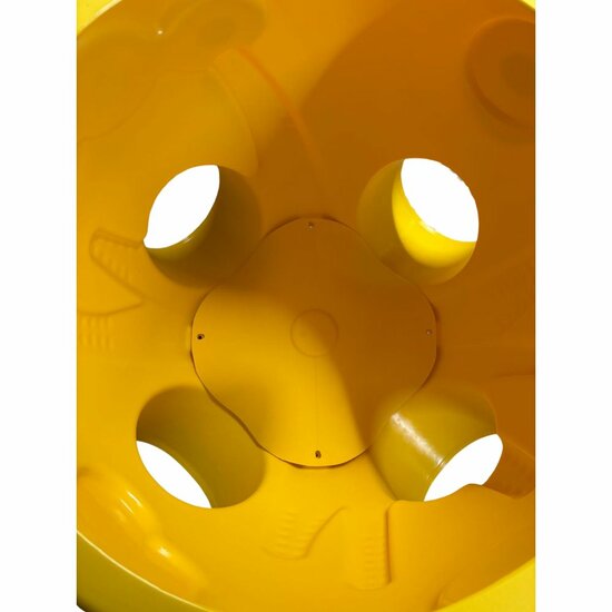 close up binnenkant Losse Balkorf Octopus Geel