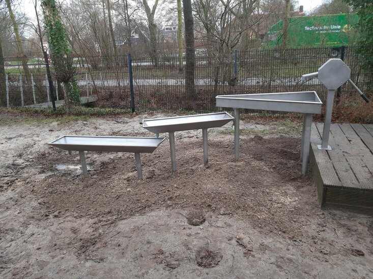 Volledig set met de Watergoot 145 cm