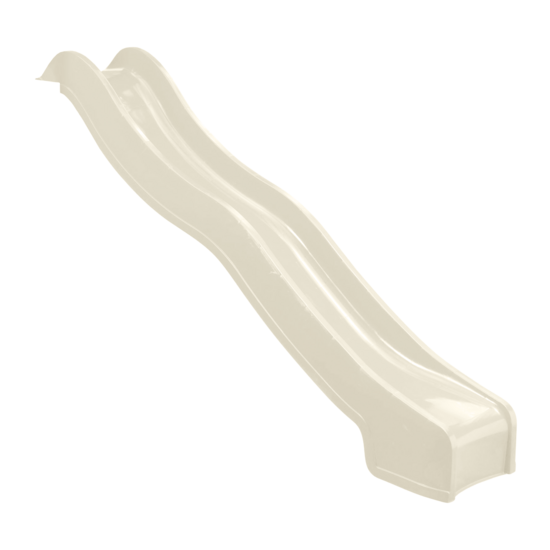 Losse glijbaan Pastel Wit 300 cm voor Platformhoogte 135 -150 cm
