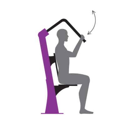 Voorbeeld van een oefening op het toestel Chest Press