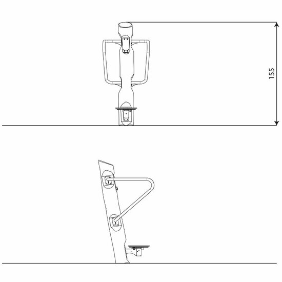 Tekeninig Robinia Outdoor Fitnesstoestel Core Twister