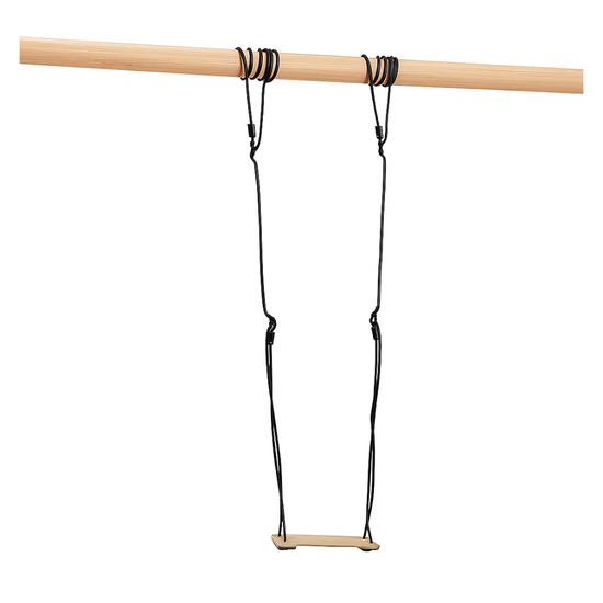 Houten boomschommel 6M BR-touwen zwart