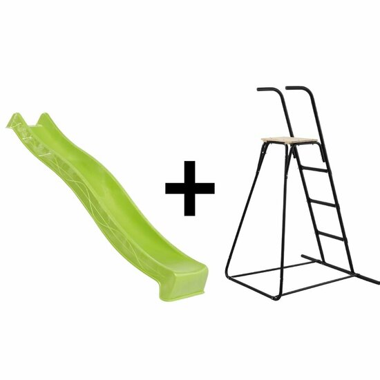 limoengroen met vrijstaande ladder