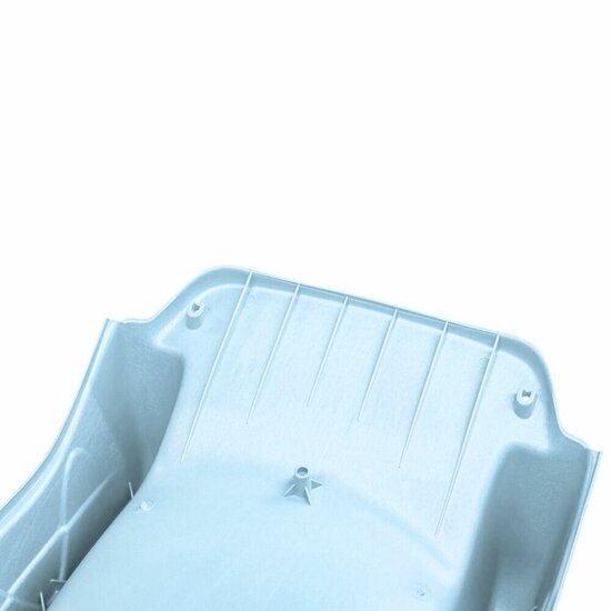 wateraansluiting van Vrijstaande Ladder Zwart inclusief Rex Glijbaan Pastel Blauw Platformhoogte 120 cm