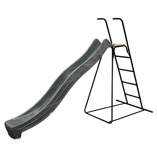 Vrijstaande Ladder Zwart 150 cm Hoog met Glijbaan Tsuri Antraciet