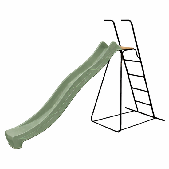 Vrijstaande Ladder Zwart 150 cm hoog Met Glijafke Tsuri Pastel Groen