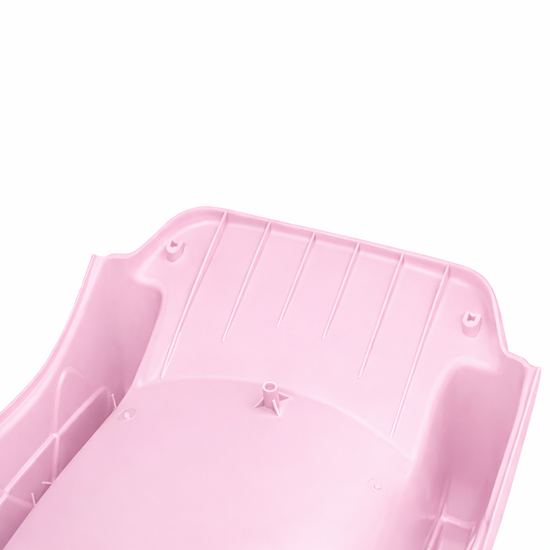 wateraansluiting van Vrijstaande Ladder Zwart inclusief Tweeb Glijbaan Pastel Roze Platformhoogte 90 cm