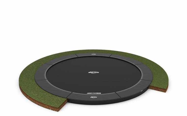 BERG SPORTS Champion Trampoline - FlatGround - 430 cm - Antraciet Grijs