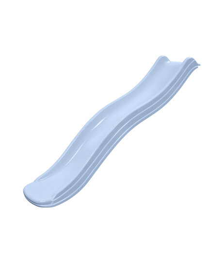 pastel blauwe glijbaan