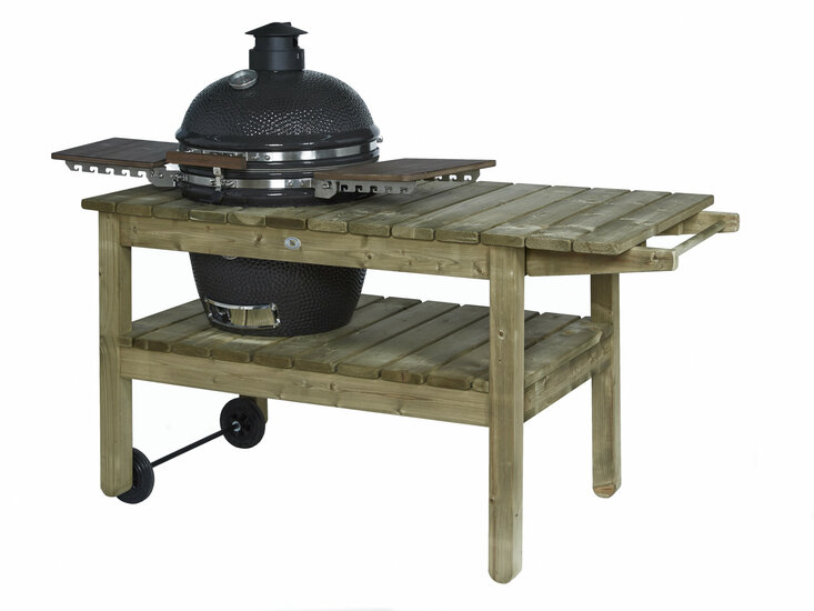 BBQ tafel met dichte BBQ erin