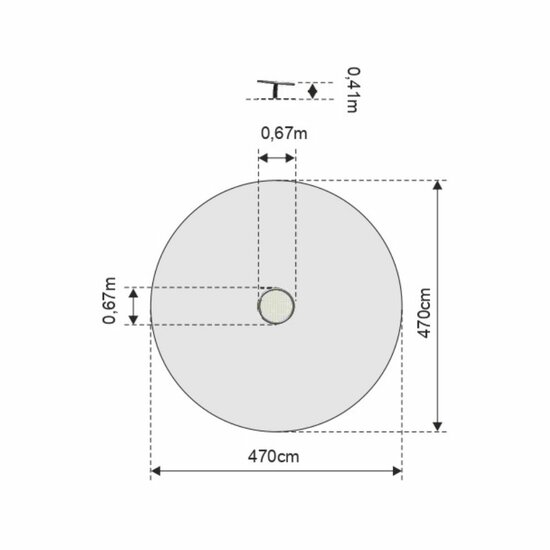 vrije ruimte van Twister &Oslash;67 cm