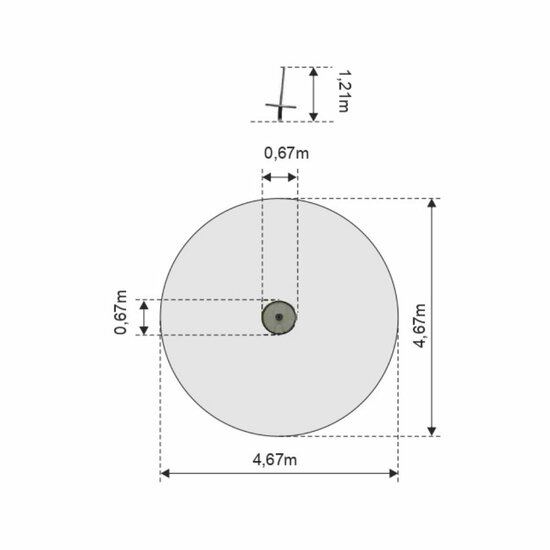 vrije ruimte van Twister &Oslash;67 cm met Paal