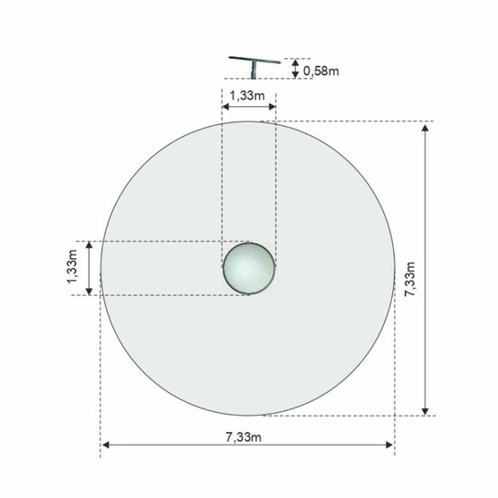 vrije ruimte van Openbare speelplaats Carrousel UFO &Oslash;130 cm