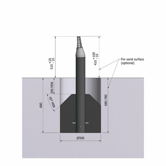 technische tekening van Openbare speelplaats Carrousel UFO &Oslash;130 cm