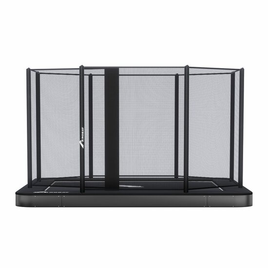 Akrobat Trampoline Orbit Flat To The Ground 335x244 cm met Veiligheidsnet Zwart/Zwart