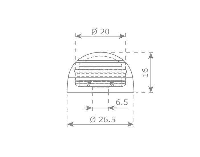 Afmetingen afdekdop M6