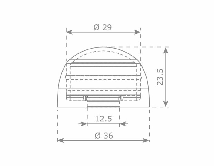 Afmetingen afdekdop M12