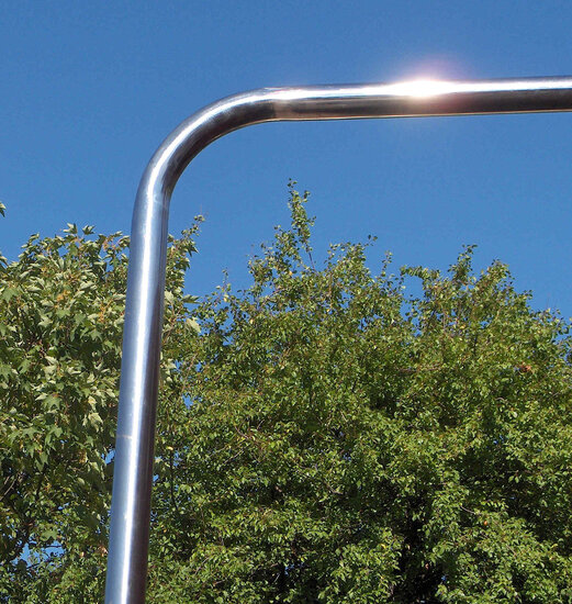 Zijaanzicht Brandweerstang 250 cm RVS