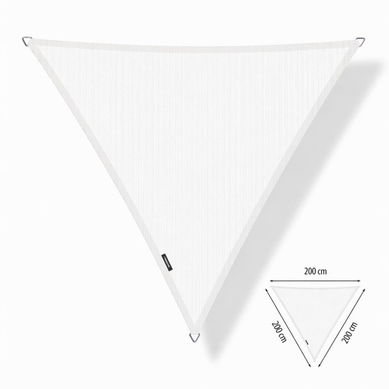 Schaduwdoek driehoek 2x2x2 m Arctic White (UV-werend)