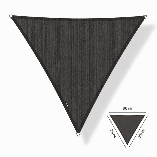 Schaduwdoek driehoek 3x3x3 m Deep Grey (UV-werend)