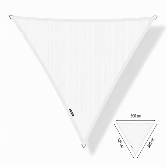 Schaduwdoek driehoek 3x3x3 m Arctic White (UV-werend)