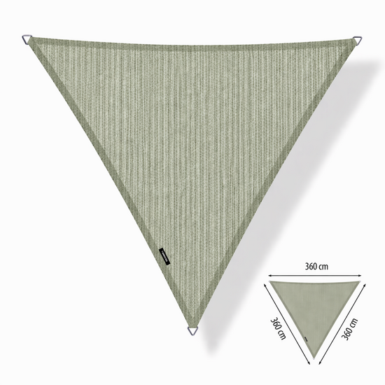 Schaduwdoek driehoek 360x360x360 cm Moonstone Green (UV-werend)
