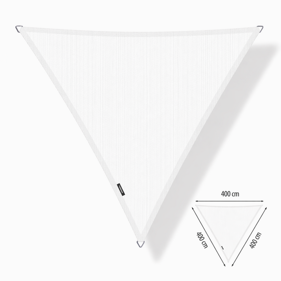 Schaduwdoek driehoek 4x4x4 m Arctic White (UV-werend)