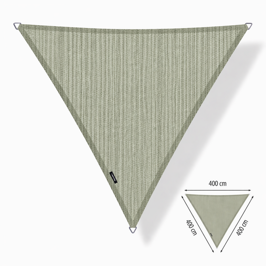 Schaduwdoek driehoek 4x4x4 m Moonstone Green (UV-werend)