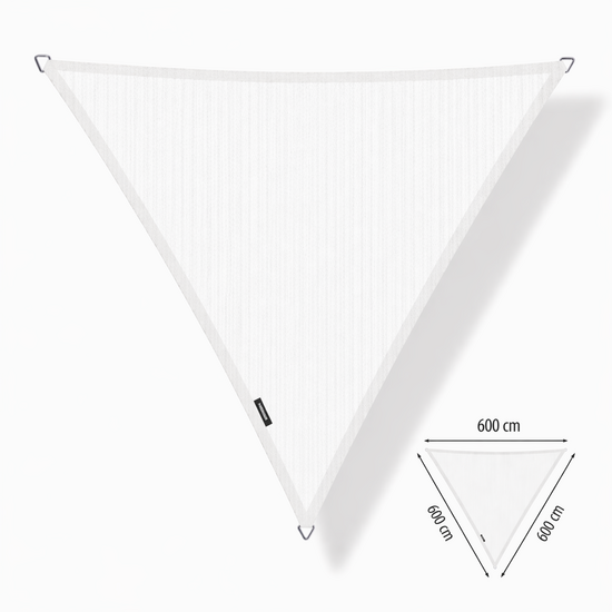 Schaduwdoek driehoek 6x6x6 m Arctic White (UV-werend)