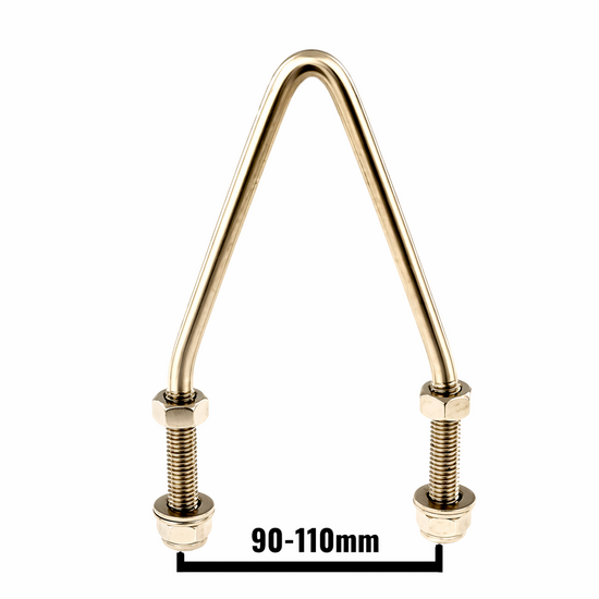 Ophangbeugels RVS *90-110 mm** voor Schommelzitje M8 Set
