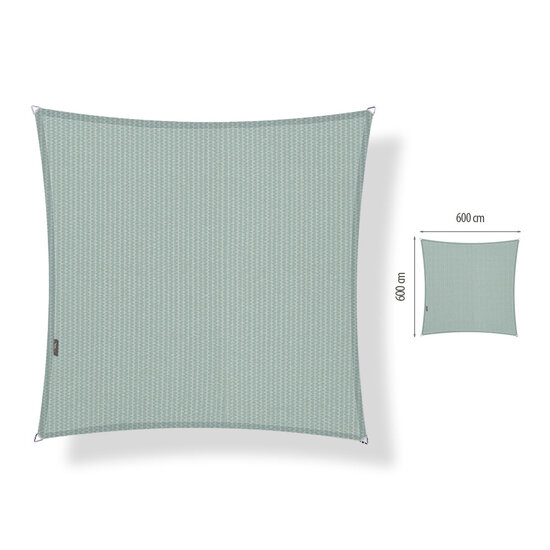 Schaduwdoek vierkant 6x6 meter Country Blue (UV-werend)