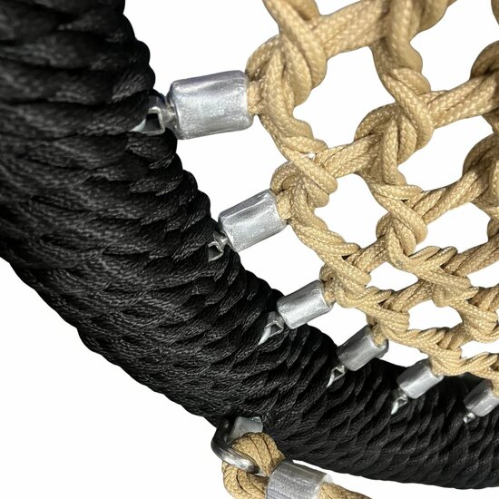 rand van de Nestschommel Zwart/Hennep Openbaar *&Oslash;100 cm** Fijnmazig