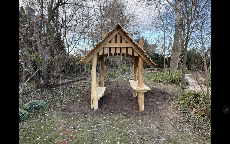 Sfeerfoto B-Play Robinia Speelhuisje Marla zonder Platform Openbaar