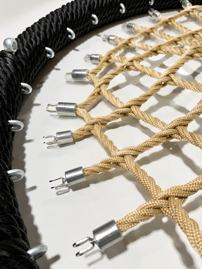 loskoppelbaar net van Nestschommel Zwart/Beige Eco-Design Openbaar &Oslash;120cm