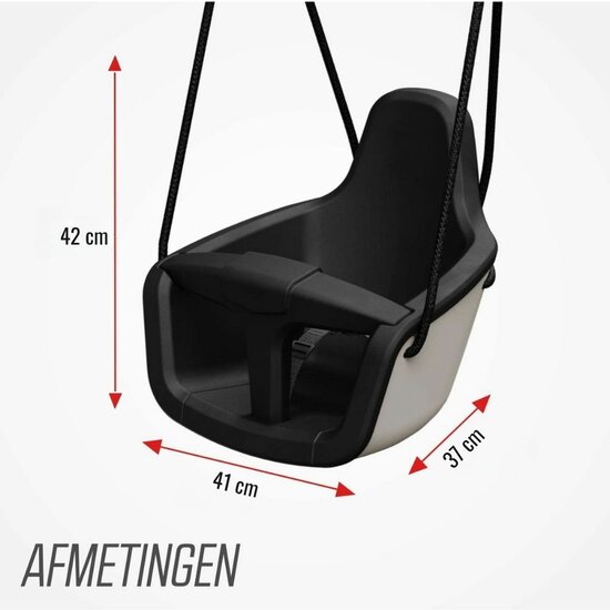 afmetingen van BERG Babyschommel Grijs/Zwart