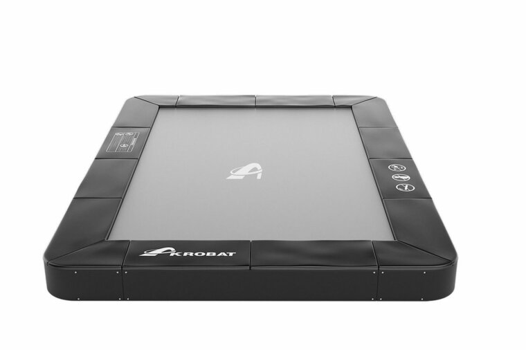 Akrobat Trampoline Primus Flat To The Ground 380 x 250 cm Zwart/Grijs