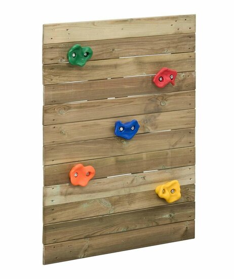 Wand met klimstenen
