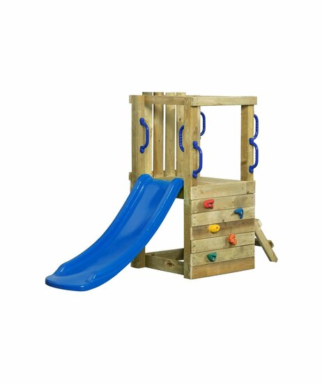 Houten speeltoestel - Irma Small - Glijbaan Blauw