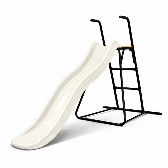 Glijbaan Tweeb met ladder pastel wit