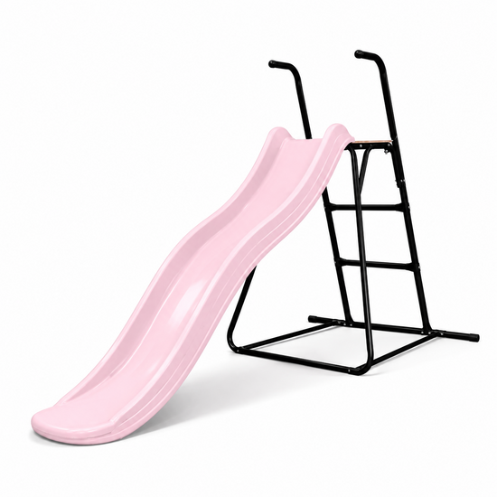 Glijbaan Tweeb met ladder pastel roze