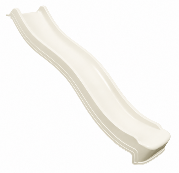 Losse glijbaan Pastel Wit 220 cm voor Platformhoogte 115 - 125 cm
