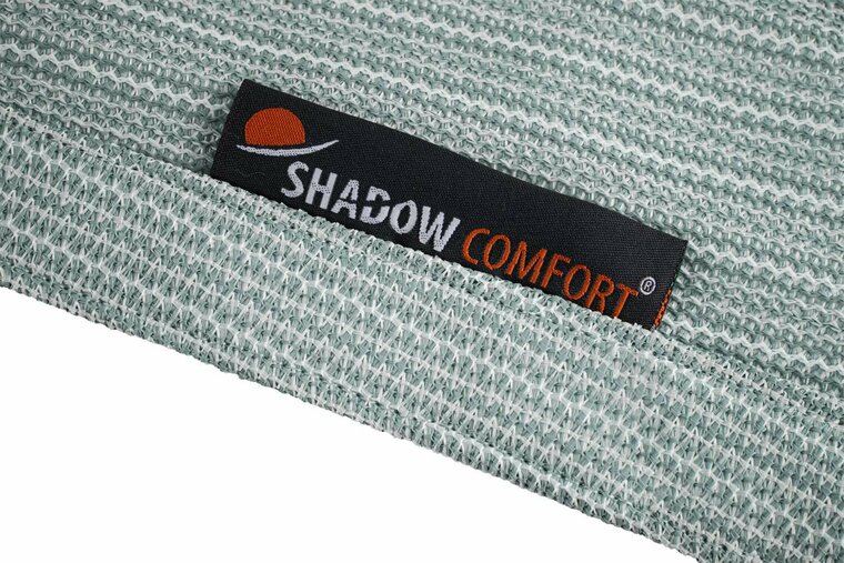 stikrand van Vierkant Schaduwdoek Country Blue met 4 Robinia Palen Basic