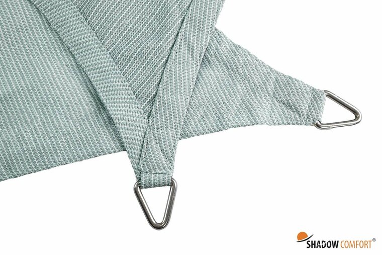 driehoeksogen van Vierkant Schaduwdoek Country Blue met 4 Robinia Palen Basic