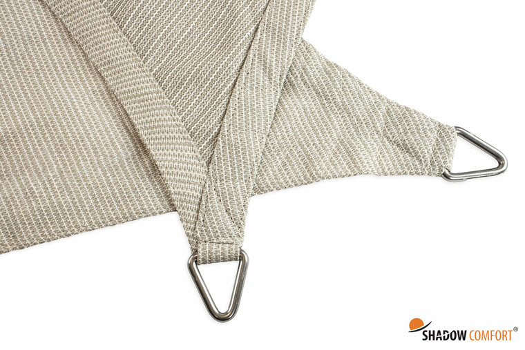 driehoeksringen voor Vierkant Schaduwdoek Sahara Sand met 4 Robinia Palen Basic