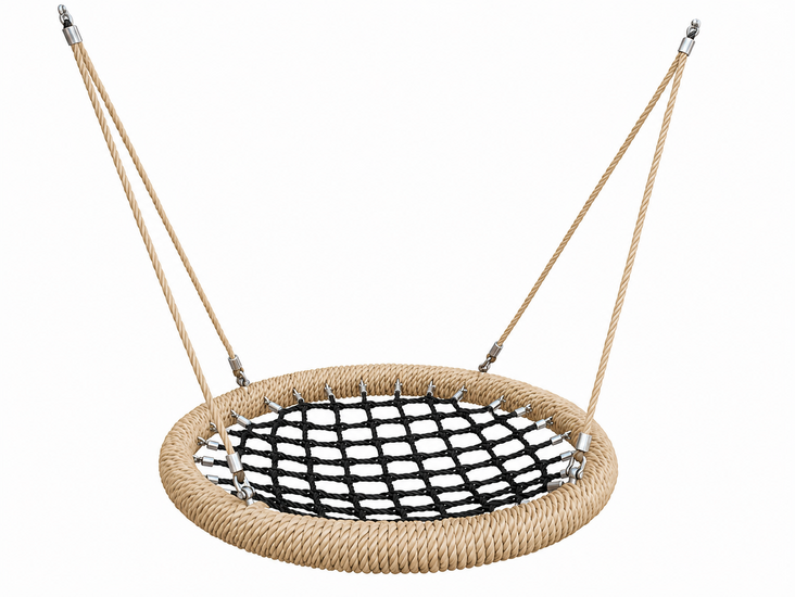 Nestschommel Beige/Zwart Eco-design Openbaar &Oslash;120cm Beige Ophanging