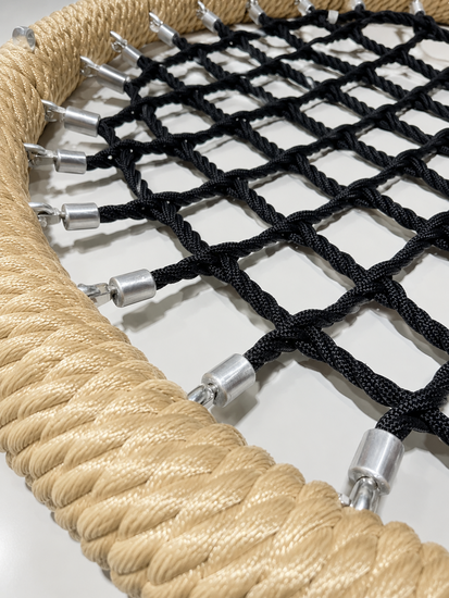 net van Nestschommel Beige/Zwart Eco-design Openbaar &Oslash;120cm Beige Ophanging