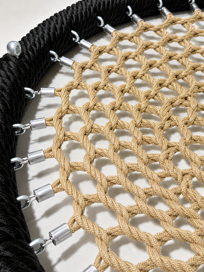 net van Nestschommel Zwart/Beige Eco-Design Fijnmazig Openbaar &Oslash;120cm