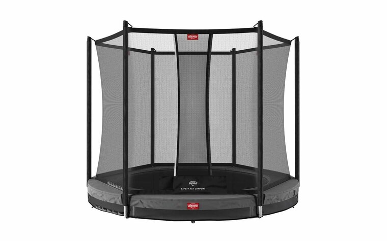 BERG Favorit InGround Trampoline - 270 cm - Safety Net Comfort - Antraciet Grijs